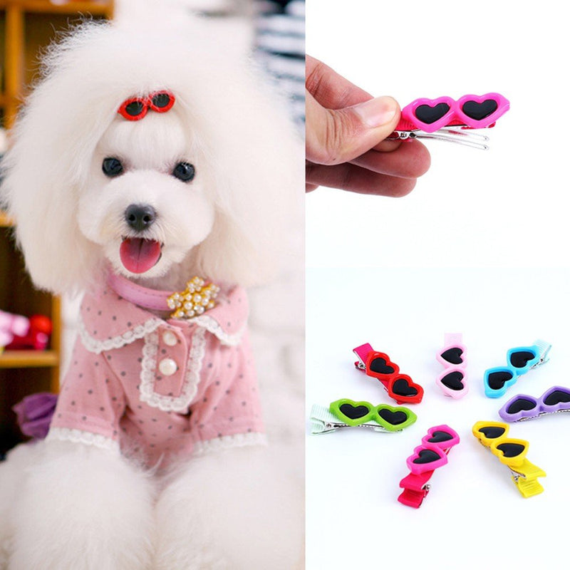 MinLia 8PCS Fashion Pet Dog Hair Bows Clips, Pet Dog Grooming Cute Hair Bows Keychain - PawsPlanet Australia