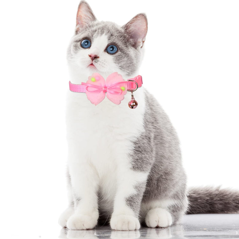 Cat Collar Pack of 3 Cat Collars with Safety Clasp Cat Collars Cat Collar Adjustable 19-32 cm Cat Collar Cute Kitten Collars for Pets Cats and Puppies - PawsPlanet Australia
