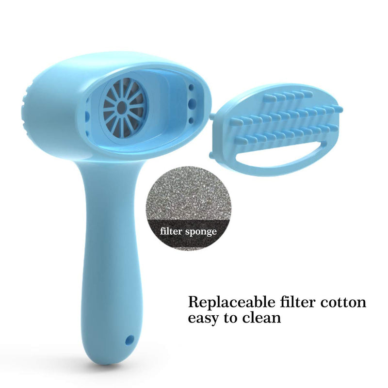[Australia] - ZUKIBO Electric Suction Cat Hair Massage Shedding Brush, Dogs and Cats Grooming Dematting Comb, Effective Deshedding Grooming Hair Remover for Cats 