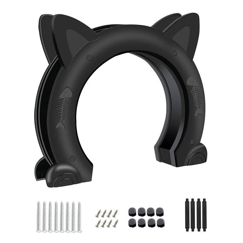 ikuso Cat Door for Interior Door,Indoor Cat Door,Pet Doors for Cat, 10.55"*2.45"*9.05" (L) Large - PawsPlanet Australia