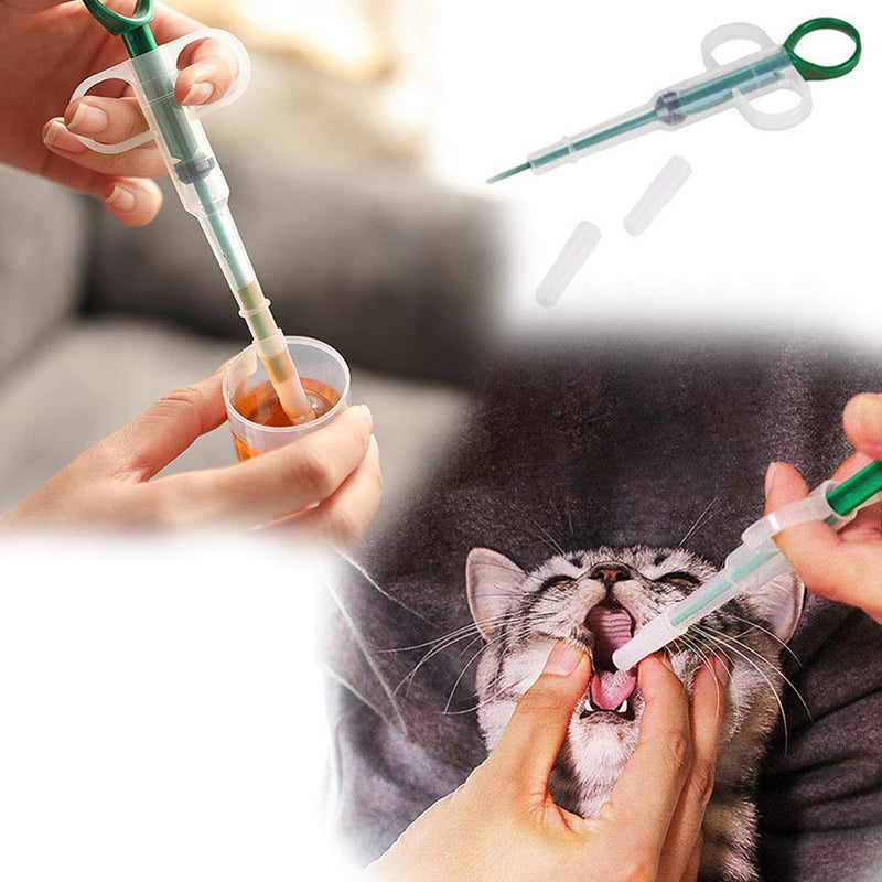 6PCS Pet Dog Cat Capsule Tablet Pill Box Push Button,Feeding Syringe Pet Medical Feeding Dispenser Tool for Dogs, Cats, Animals - PawsPlanet Australia