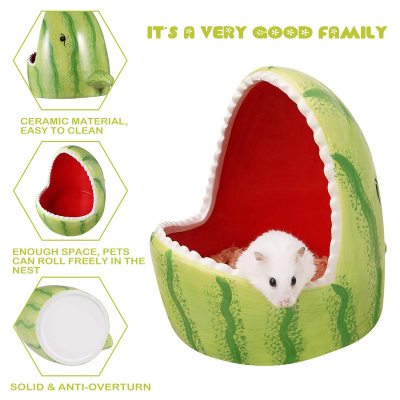 [Australia] - POPETPOP Small Animal House Ceramic Hamster Hideout Small Animal Nest Habitat for Hamsters Gerbils Rats 