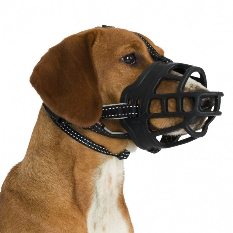 TRIXIE Muzzle for Dog - Size L-XL- Black Black Large - X-Large - PawsPlanet Australia