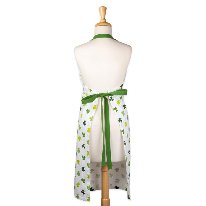 DII CAMZ11098 St. Patrick's Day Cotton Apron with Pocket and Extra Long Ties, Shamrock Shake - PawsPlanet Australia