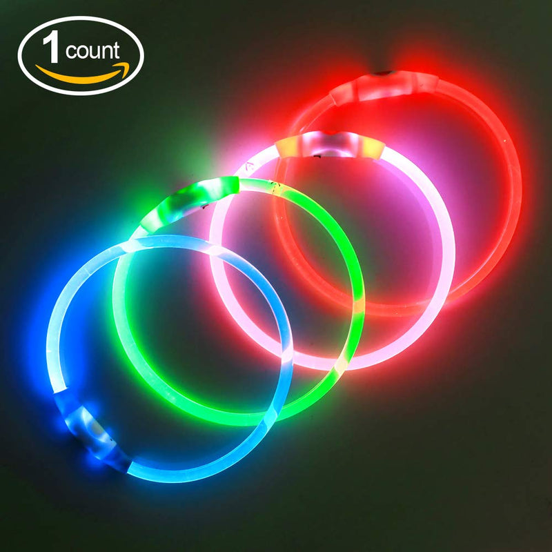 [Australia] - USB Rechargeable LED Dog Collar - Glowing Pet Collar for Dogs, Light Up Doggy Collars Keep Your Dogs Be Seen& Be Safe Adjustable Size Flashing Collars Green 