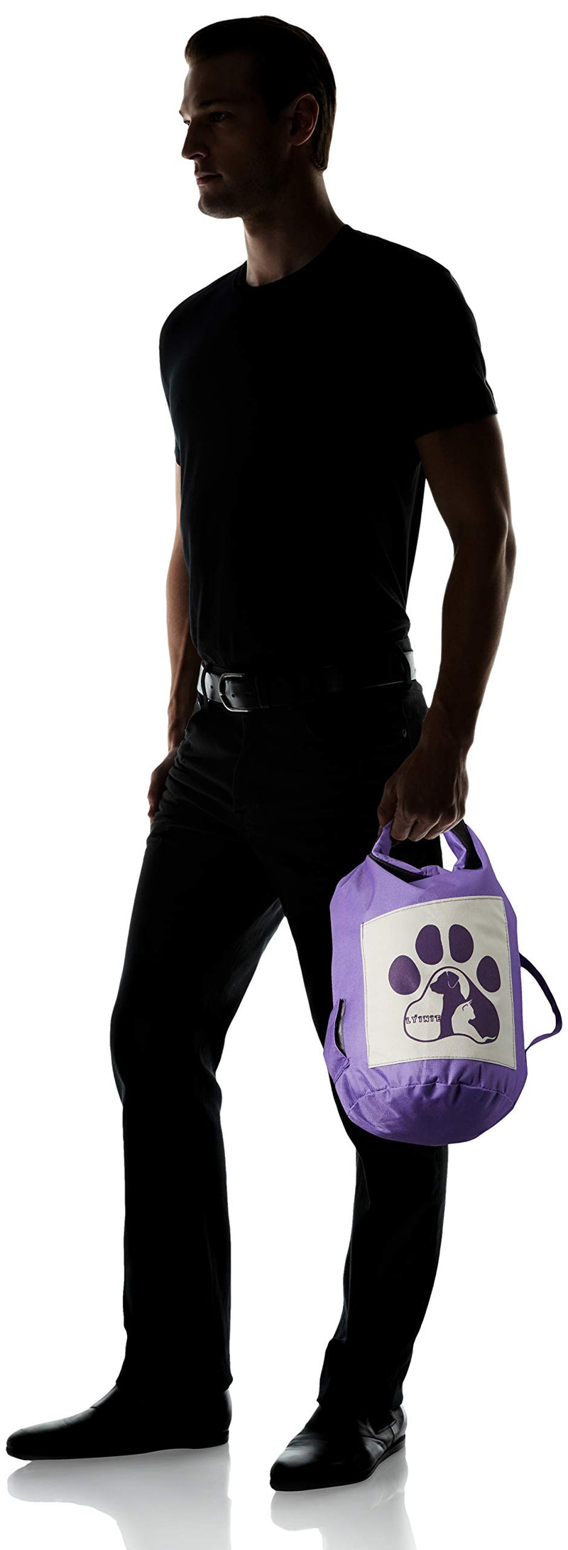 [Australia] - LYINIE Dog Food Travel Bag, Portable Folding Travel Food Storage Container for Cat & Dog,Kibble Carrier,Dog Travel Accessories for Camping - Holds 10lbs Purple 