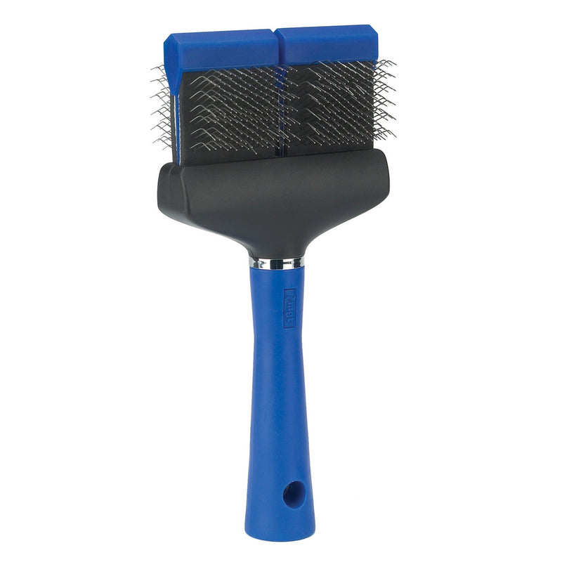 [Australia] - Master Grooming Tools Double-Sided Extra Firm Flexible Slicker Brushes—Versatile Brushes for Grooming Dogs - Blue, 8"L x 4"W 