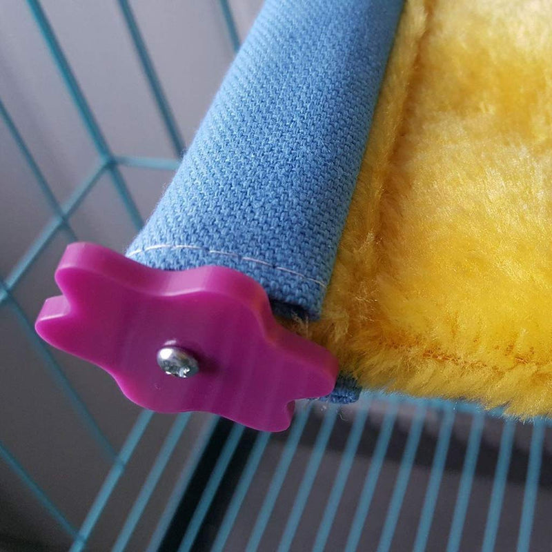 Acidea Budgie Bed, Bird Nest Snuggle Hut, Hanging Hammock Finch Cage, Parrot Habitat Cave Hanging Tent, Bird Hideaway for Hamster Parrot Macaw Budgies Eclectus Parakeet(L, Yellow) - PawsPlanet Australia