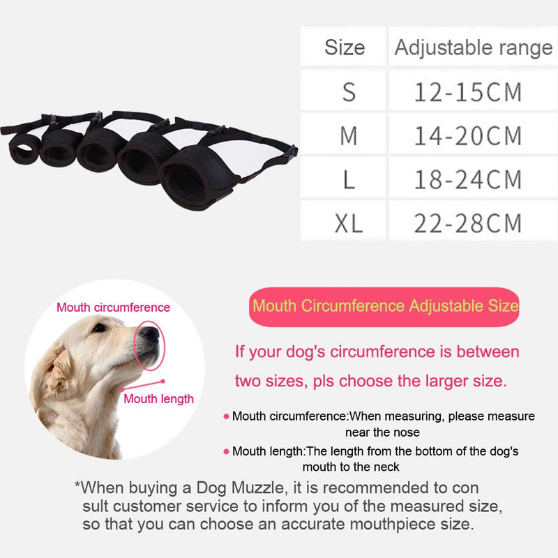 Houdao Dog Muzzles to Prevent Biting Barking and Eating Muzzle for Medium Dogs with Durable Nylon and Adjustable Loop Anti Bark Muzzle for Anti-bite,Anti-Barking and Chaos(Medium, Black) - PawsPlanet Australia