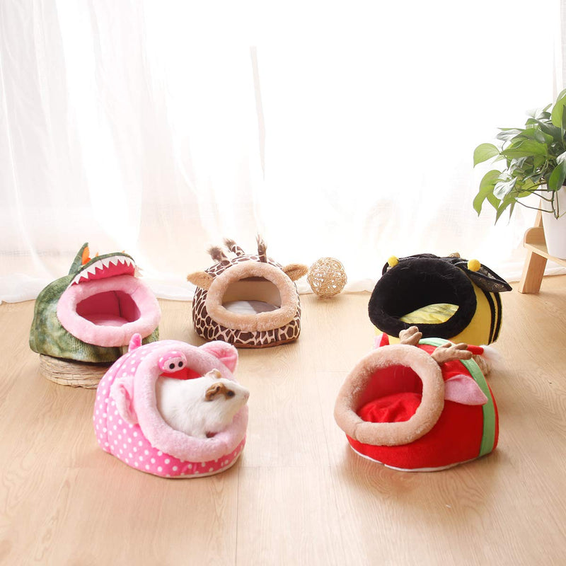 LEFTSTARER Guinea Pig Bed Toy Cage House Accessories Nest Hedgehog Hamster Supplies Sugar Glider Ferret Rat Bed Toy Small pet Animals（1-S） 1-Giraffe - PawsPlanet Australia