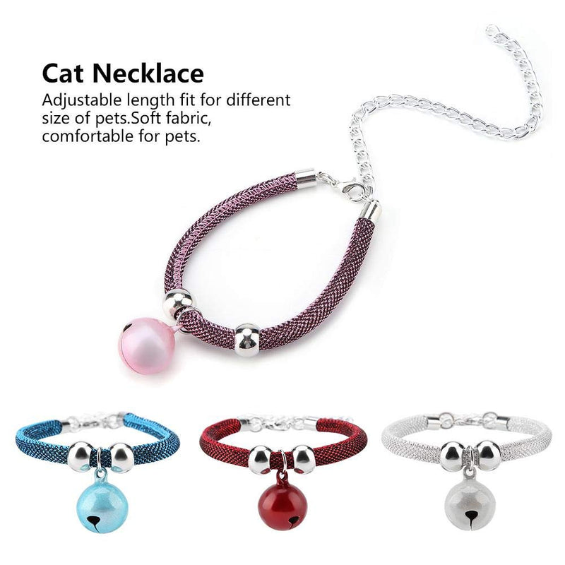Pets Necklace Nylon Accessory Supply, Adjustable Cat Collar, Cat Bell Collar with Extension Chain with bell for Small Dogs and Pets(Blue) Blue - PawsPlanet Australia