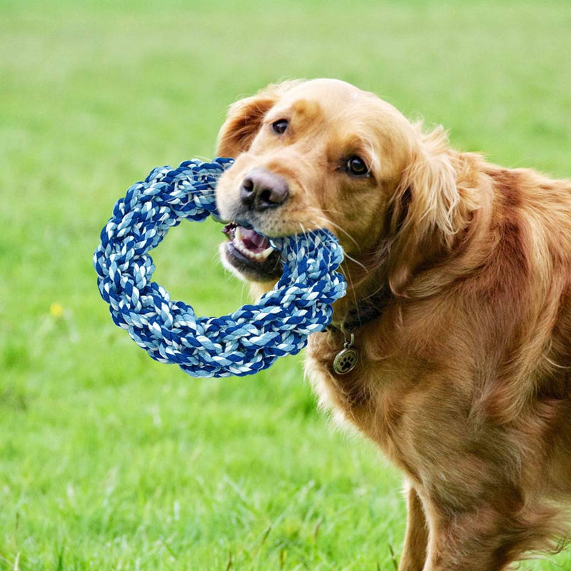 SpeedPets Durable Strong Training Teeth Cotton Pet Dog Rope - Tug Dog Toys 4 Piece Set - PawsPlanet Australia