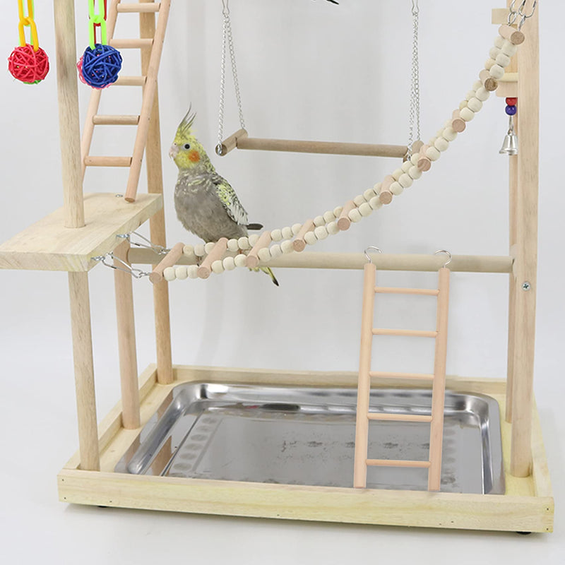 Bird Toys Wooden Ladder, 4 Sizes Parakeet Toys Wood Ladder, Natural Wooden Step Ladder Bird Ladder, Bird Climbing Toys Bird Toys for Parakeets, Parrots, Cockatoo and Lovebirds - PawsPlanet Australia
