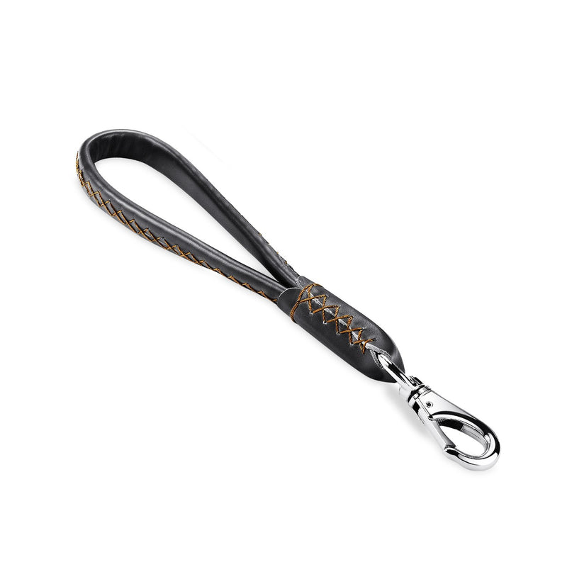 [Australia] - LOOYUAN 12" Dog Short Leash Lead -Heavy Duty for Puppy Small Medium Large Dogs Black 