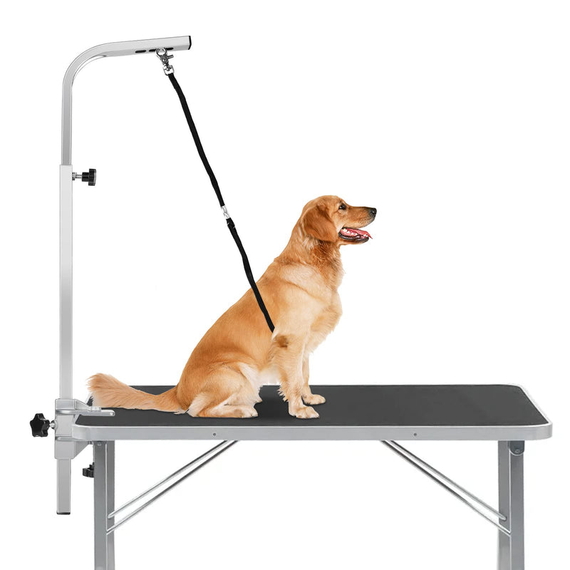 BALLSHOP Grooming Arm Foldable Pet Grooming Table Adjustable Pet Dog Grooming Bath with Powder Coated Steel Frame Foldable Legs Noose Arm Table Capacity Up to 100KG - PawsPlanet Australia