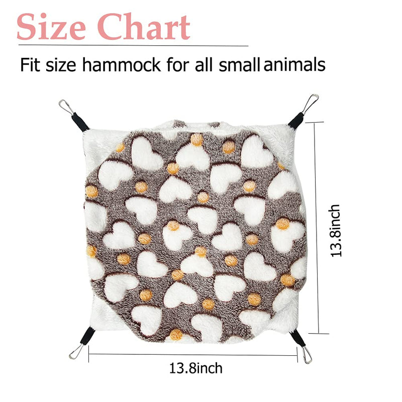 3 Tier Guinea Small Pig Hamster Hanging Hammock and Warm Bed,Animals Pet Cage Hammock Accessories Bedding for Chinchilla Parrot Hamster Rat Playing Sleeping (Coffee) Coffee - PawsPlanet Australia