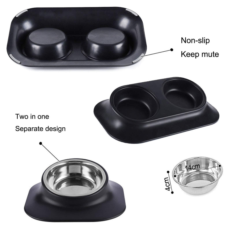 aised Cat Bowl Puppy Bowl,420ml cat bowls with stand,Stainless Steel Pet Bowl, 15° Inclined Non-slip Protect the spine Cat Food Bowl, Pet Feeding Bowl Suitable for Small Cats and Dogs Single - PawsPlanet Australia