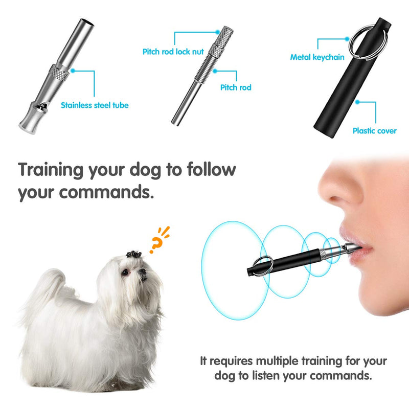 [Australia] - IGC Dog Whistle - Adjustable Pitch Ultrasonic Training Tool, Dog Training Whistles That Makes Dogs Come to You Or Stop Barking, Silent Pet Whistle Training for Recall 