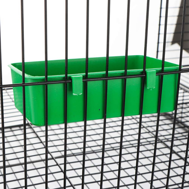 18 Pcs Bird Plastic Feeder, Seed Food Cage Hanging Food Bowl Feeding Dish for Poultry Pigeon Parrot Parakeet Budgie - PawsPlanet Australia