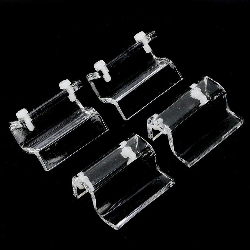 Pssopp 4Pcs Aquarium Glass Cover Clip Acrylic Glass Cover Support Holder Universal Fish Tank Lid Clips with Screws - PawsPlanet Australia
