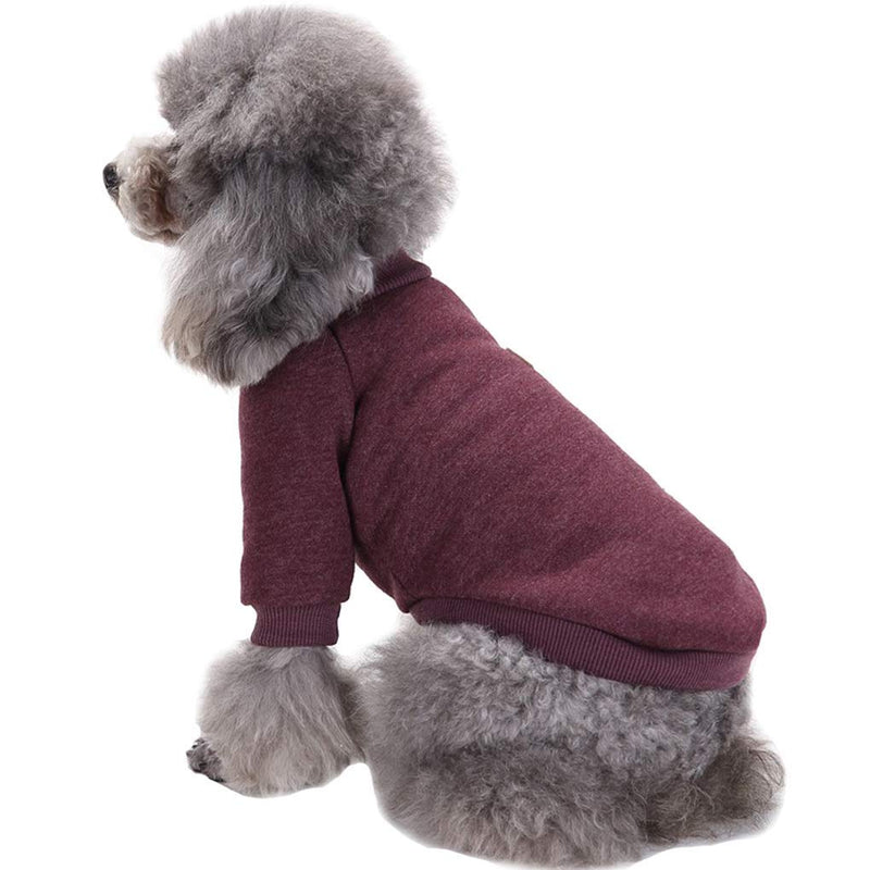 CHBORLESS Pet Dog Sweater Warm Dog Pajamas Soft Cat Sweater Puppy Clothes Small Dogs Sweater Winter Doggie Sweatshirt XX-Small Brown - PawsPlanet Australia
