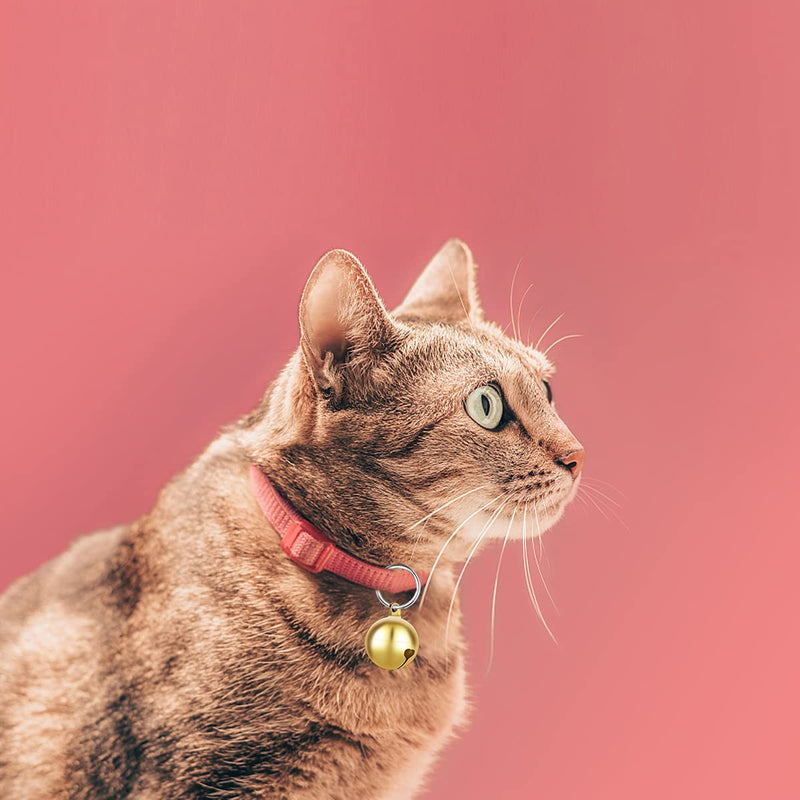yuntop 25 Sets Cat Bells, Pet Cat and Puppy Dog Collar Bells, Pet Pendant Bells, DIY Crafts Bells (Gold Color) - PawsPlanet Australia