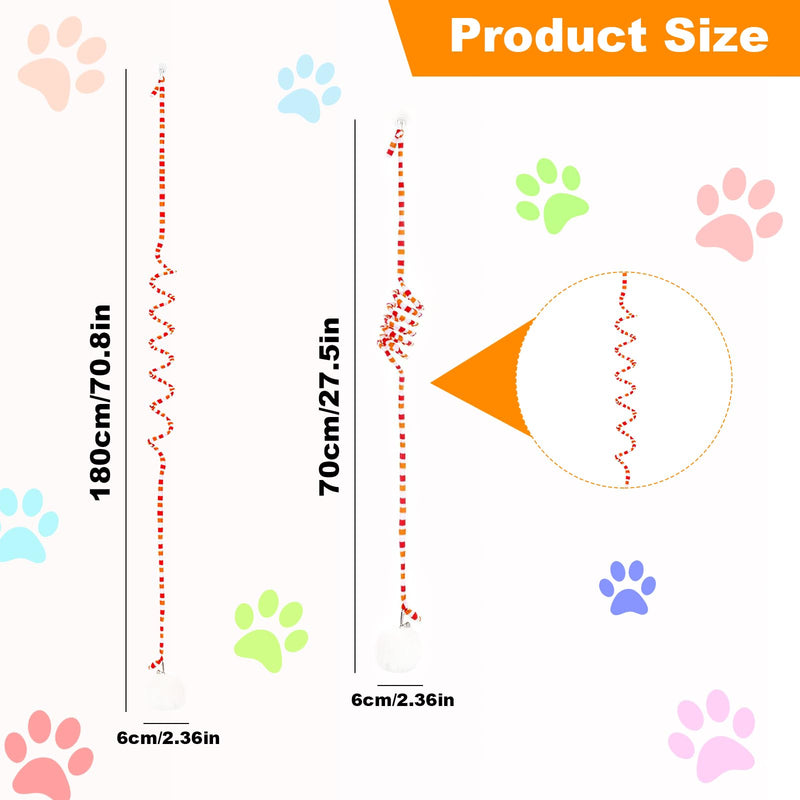 EMOIEMO cat toy, 4 pieces interactive cat toy with spring and bell, bouncing interactive cat toy, bouncing retractable for cat exercise and against boredom - PawsPlanet Australia