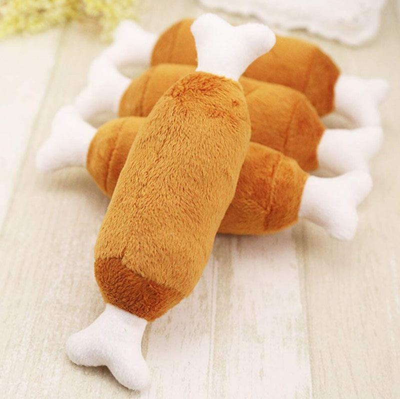 Meaty Bone Dog Chew Toy Tasty Squeaky Pet Product Small Large Plush Soft On Teeth Chicken Beef - PawsPlanet Australia