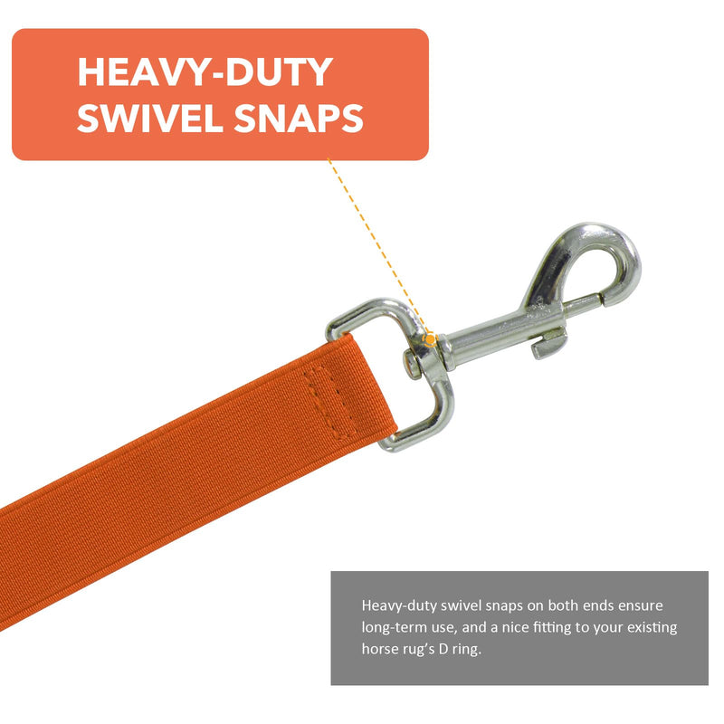 Harrison Howard Essential Fully Elastic Replacement Leg Straps Orange Small S - PawsPlanet Australia