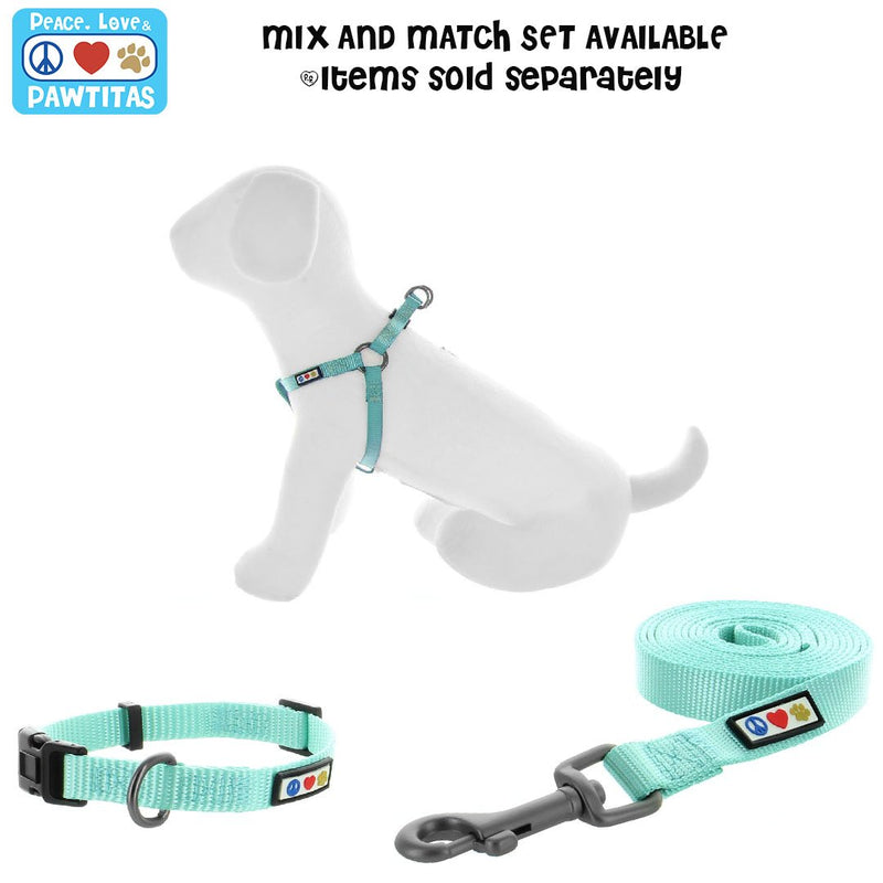 [Australia] - Pawtitas Solid Puppy Leash Dog Leash Comfortable Handle Dog Training Leash 6 ft Dog Leash Behavioral Dog Leash Extra Small / Small Teal 