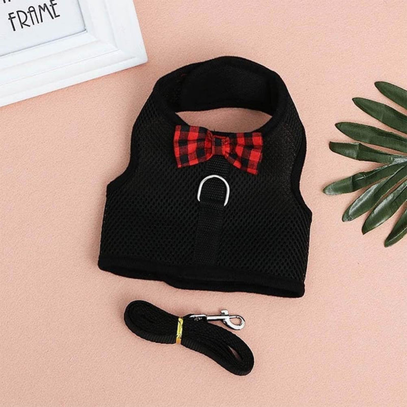 Rabbit Soft Harness, Small Pet Harness, Rabbits Harness with Leash Set, Rabbit Harness Small Animal Harness Hamster Harness, Breathable Rabbit Mesh Rabbit Harness Hamster Vest - PawsPlanet Australia