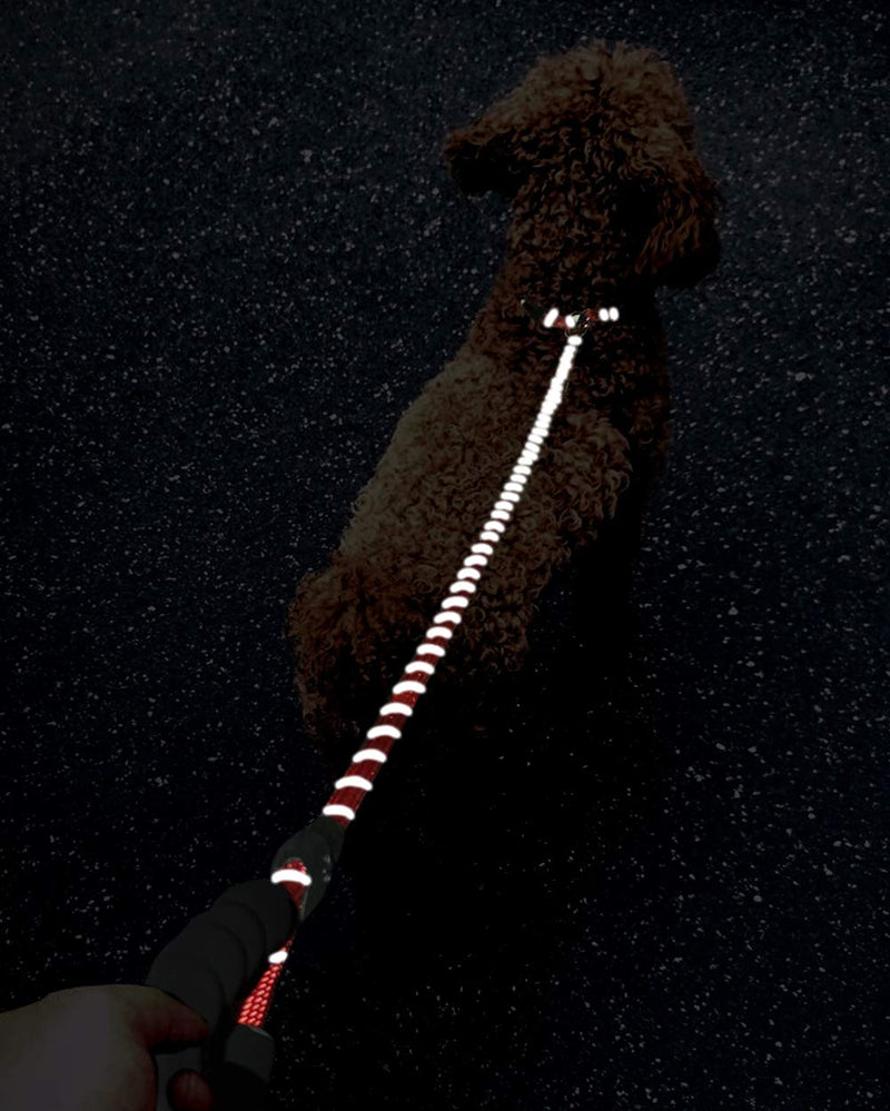 [Australia] - Joytale Slip Lead Dog Leash, Reflective Rope Training Leash with Comfortable Padded Handle for Small Medium Dogs,6 Feet 5/16" x 6ft Red 