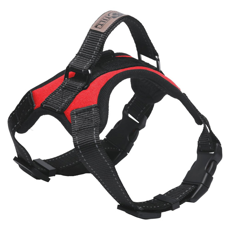 [Australia] - Head Tilt Adjustable Padded Dog Harness Small Red 