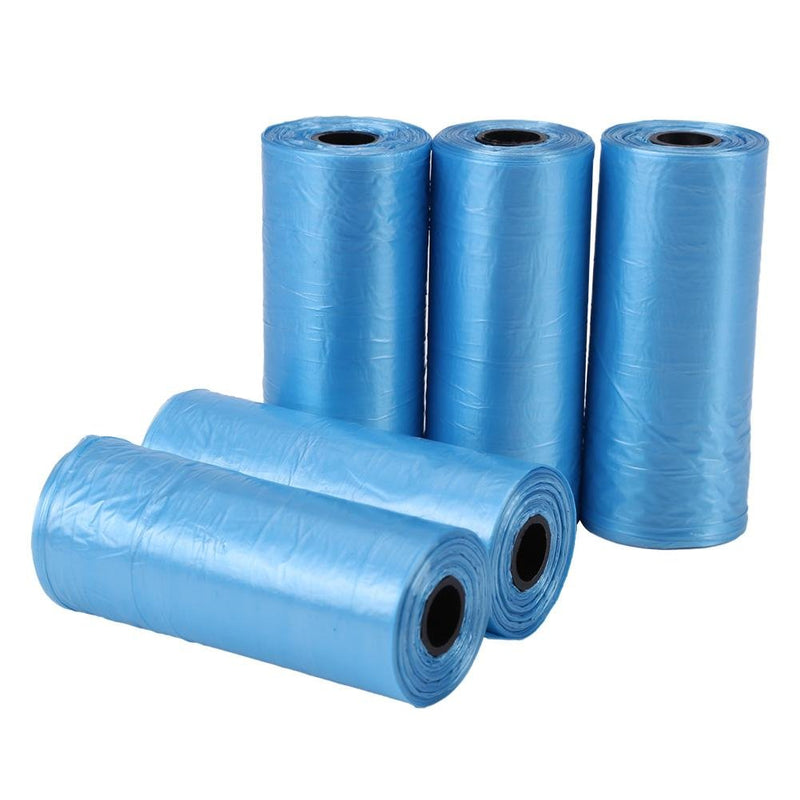 [Australia] - Sheens 10 Rolls/150Pcs Plastic Dog Waste Bags Durable Trash Cleaning Bag for Pet Dogs and Cats Blue 