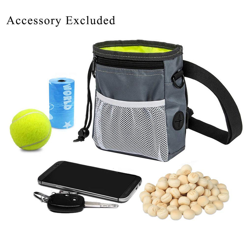 [Australia] - Petalong-Dog Treat Training Pouch Carries Pet Toys Kibble Treats Built-in Poop Bag Dispenser Grey 