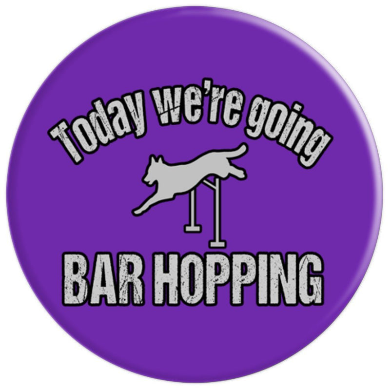 [Australia] - Agility Dog Bar Hopping Purple PopSockets Grip and Stand for Phones and Tablets Black 