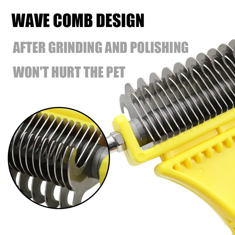 通用 Double Sided Teeth Blade Dog Combs Dog Dematting Comb Tools Pet Dog Grooming Comb Brushs for Pet Grooming - PawsPlanet Australia