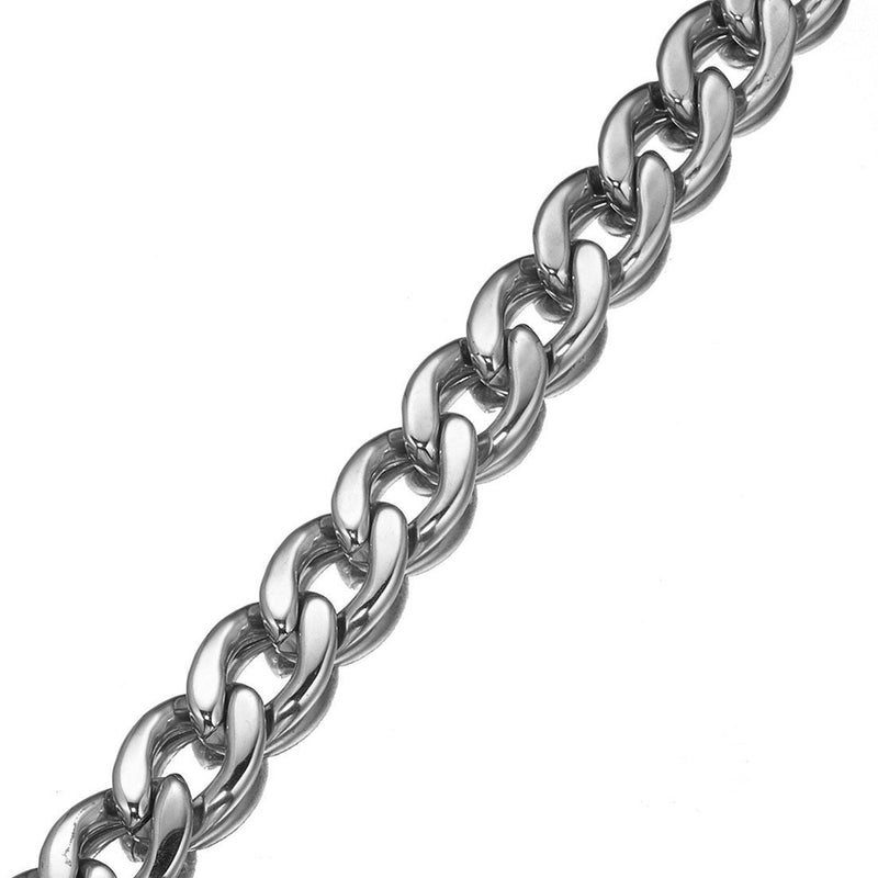 [Australia] - GZMZC 13/15/19mm Strong Silver Tone 316L Stainless Steel NK Chain Link Dog Pet Choker Collar Necklace 12-36inch 13mm width 18" recommend dog's neck:14" 