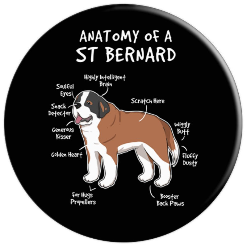 Anatomy Of A St. Bernard Dog Funny Puppy Pet Gift Black - PawsPlanet Australia