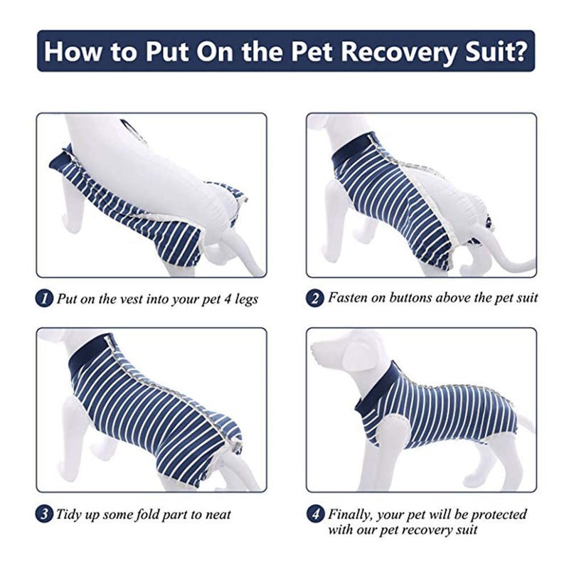 L7HWDP Dog Surgery Recovery Suit Puppy Medical Vest, Dog Surgical Suit,After Surgery Wear, Home Indoor Pets Clothing (XS) XS - PawsPlanet Australia