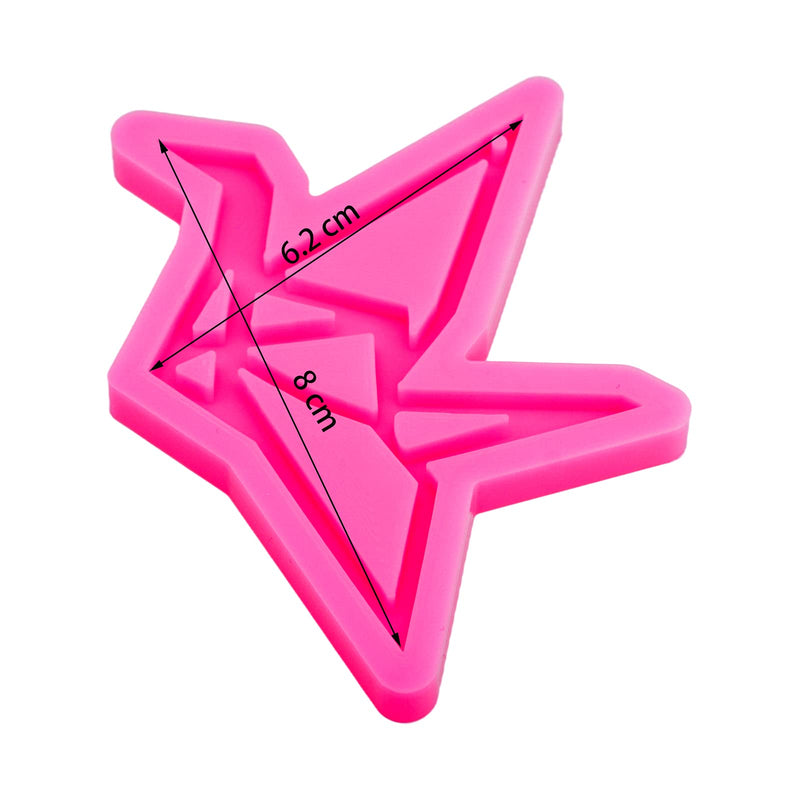 Glossy Shiny Paper Airplane Crane Keychain Silicone Mold with Hole for DIY Trinket Pendant Candy Luggage Tag Crystal Desserts Fondant Mold Necklace Earrings Epoxy Craft Decoration - PawsPlanet Australia