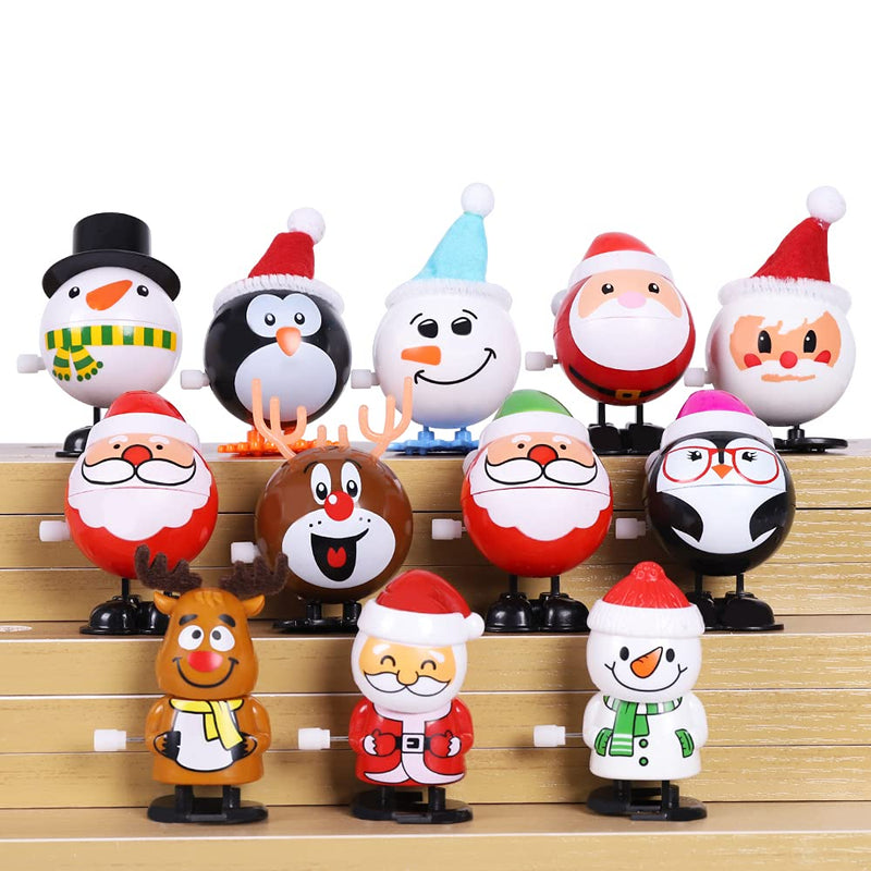 Max Fun 12pcs Christmas Stocking Stuffers Wind Up Toys Assortment for Christmas Party Favors Goody Bag Filler (Christmas Wind up Toys) - PawsPlanet Australia