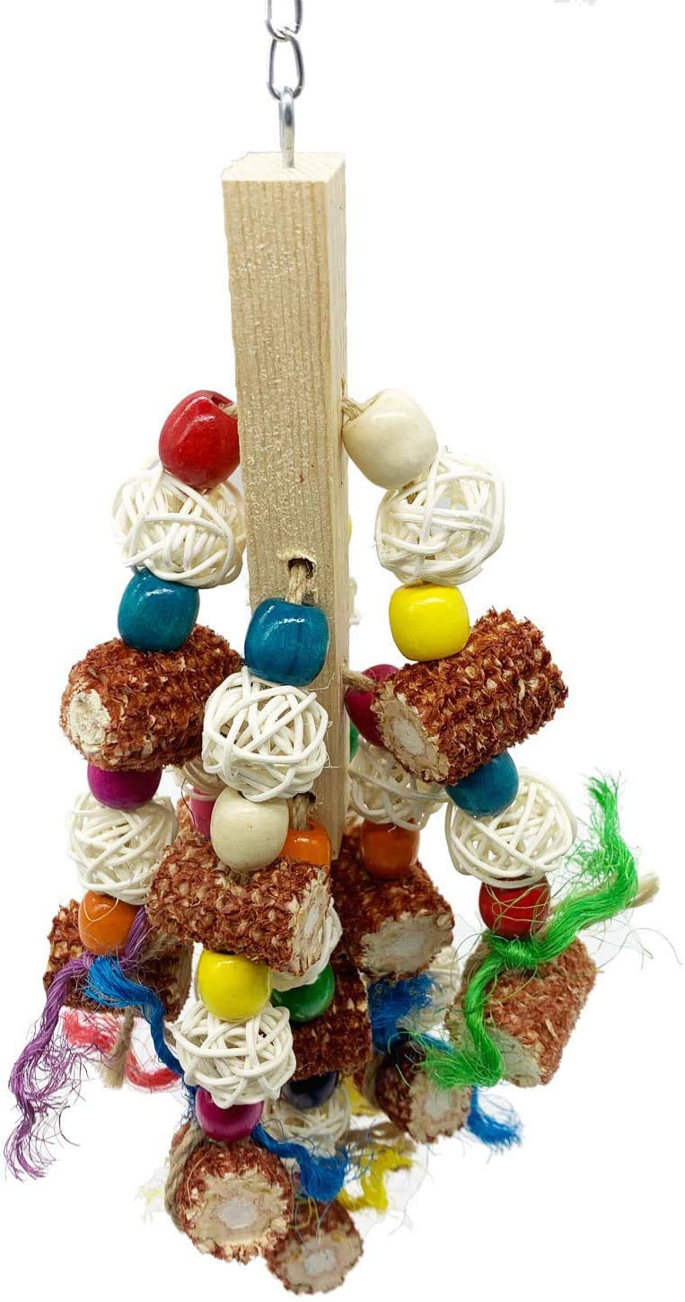 Wonninek Bird Block Knots Tearing Toy Natural Corn Cob Parrot Chewing Toy Suggested for Macaws Cokatoos,Parakeets, Conures, African Grey Parrots - PawsPlanet Australia