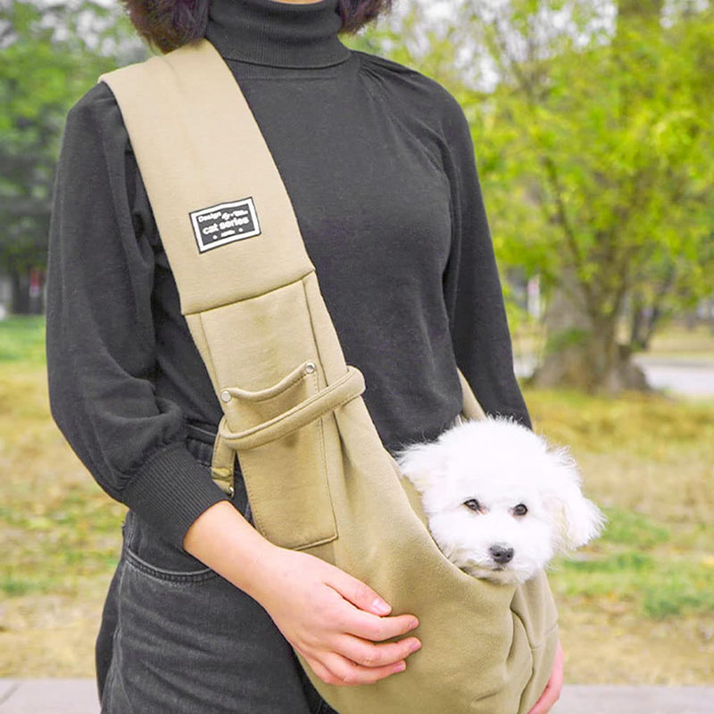 Puppy Sling Carrier Bag for Small Dog,Cat,Reversible Dog Cat Carriers Hands-free Sling Soft and comfortable Fits 6.5KG Puppy kitten Rabbit Pouch Shoulder Carry Tote Handbag - PawsPlanet Australia