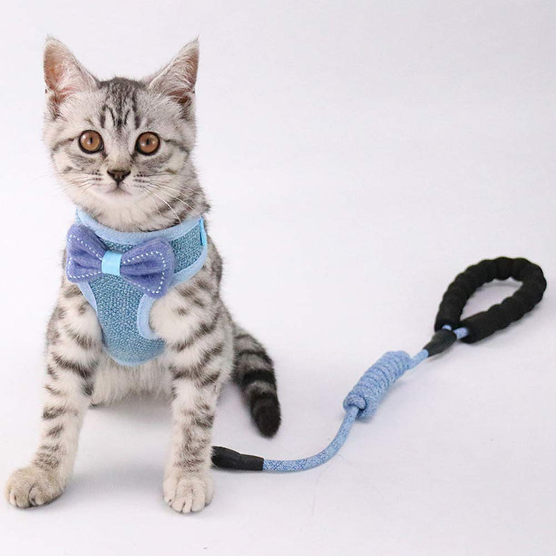 2 Pack Cat Harness with Leash Escape Proof,Adjustable Kitten Walking Jacket,Soft Breathable Pet Vest for Kitten Puppy - PawsPlanet Australia