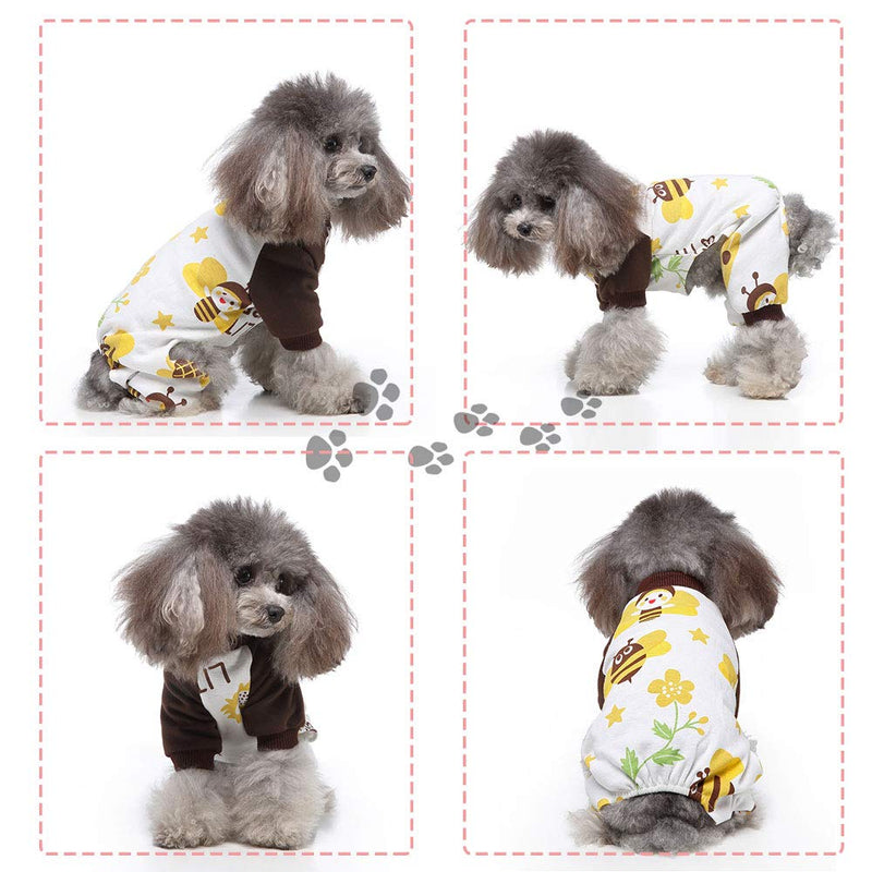 Oncpcare 2 Pack Dog Pajamas, Soft Cotton Dog Nightclothes, Cozy Adorable Shirt Pet Clothes Jumpsuit Pjs Sleepwear for dogs puppy cats XL - PawsPlanet Australia
