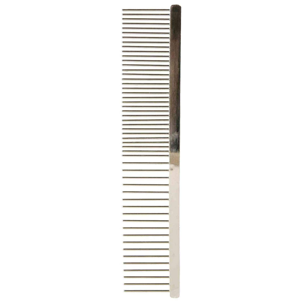 Trixie 2395 metal comb, medium/coarse teeth, 16 cm, silver - PawsPlanet Australia