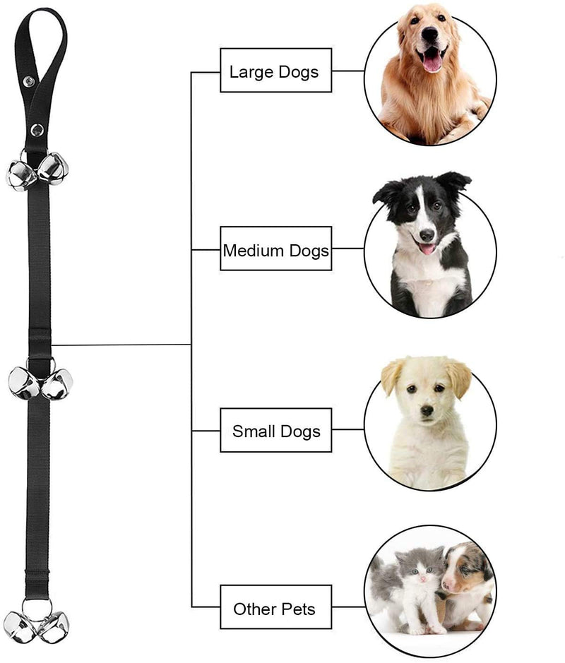 Zellar Dog Puppy Doorbells, Length Adjustable Loud Dog Puppy Potty Toilet House Training Bells - PawsPlanet Australia
