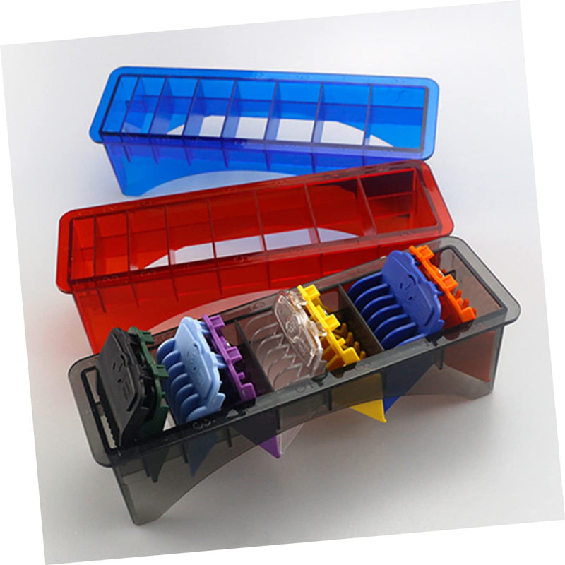 BIUDECO Hairdressing Tool Hair Clipper Comb Box Clipper Limiter Comb Holder Clipper Guard Holder Guide Comb Organizer Storage Protector Red Plastic Hairdresser Organizer Guide Comb 22x6.6cm Red - PawsPlanet Australia