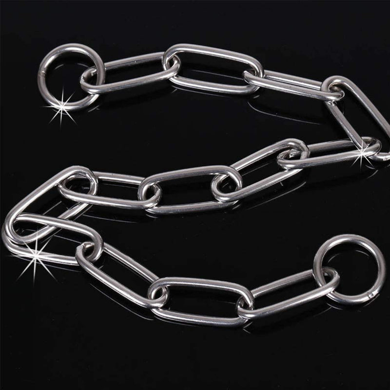 Supet Heavy Chain Dog Training Choke Collar, Metal Chain Slip Collar Choke Chain Metal Collar XL(3mm*21.7inch) - PawsPlanet Australia